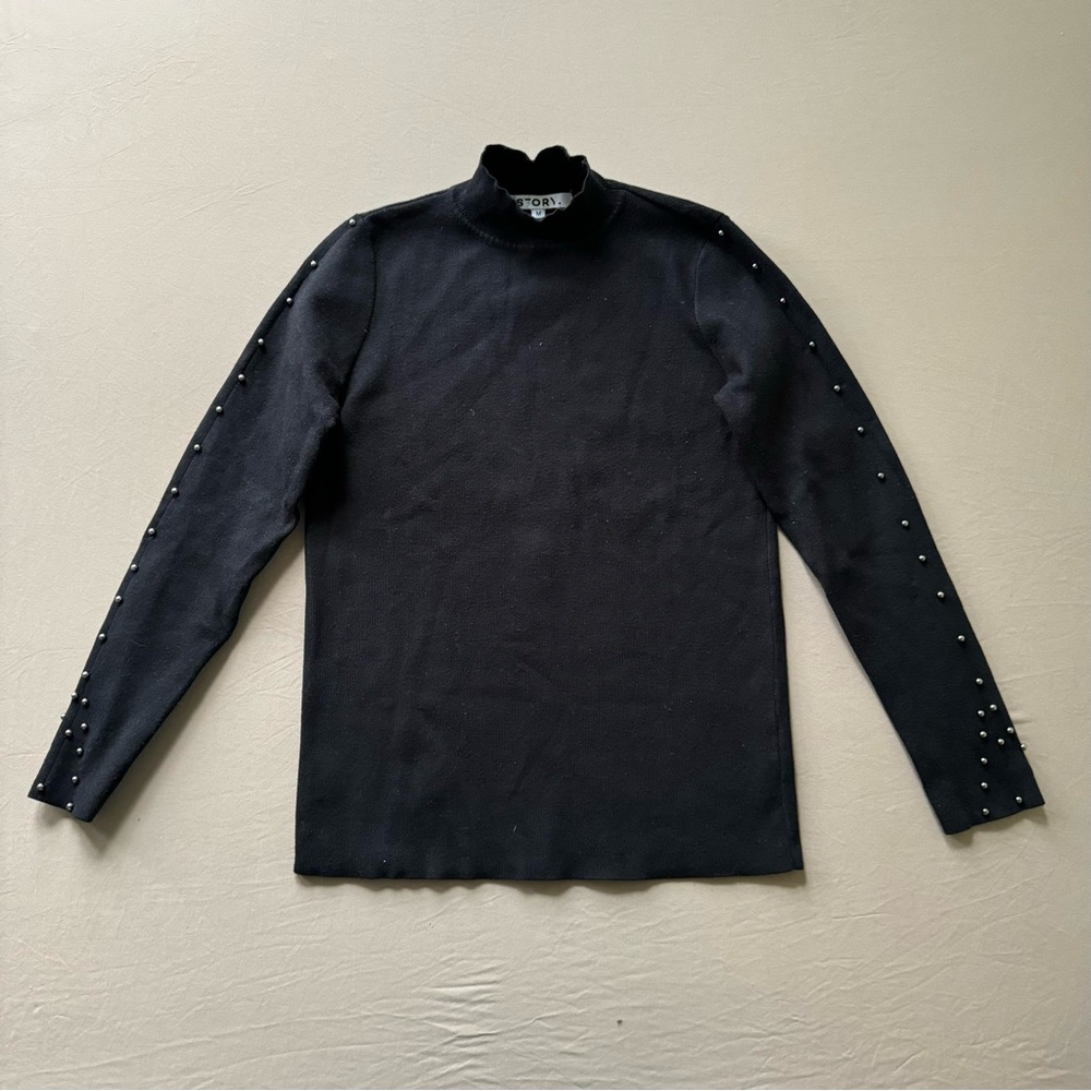 Studded Mockneck Sweater